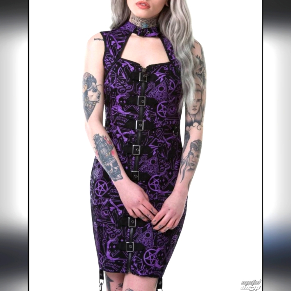 Killstar purple gothic dress size medium